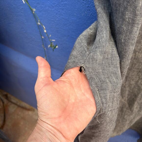 click by color me cotton gray linen apron maxi dress - Picture 8 of 8